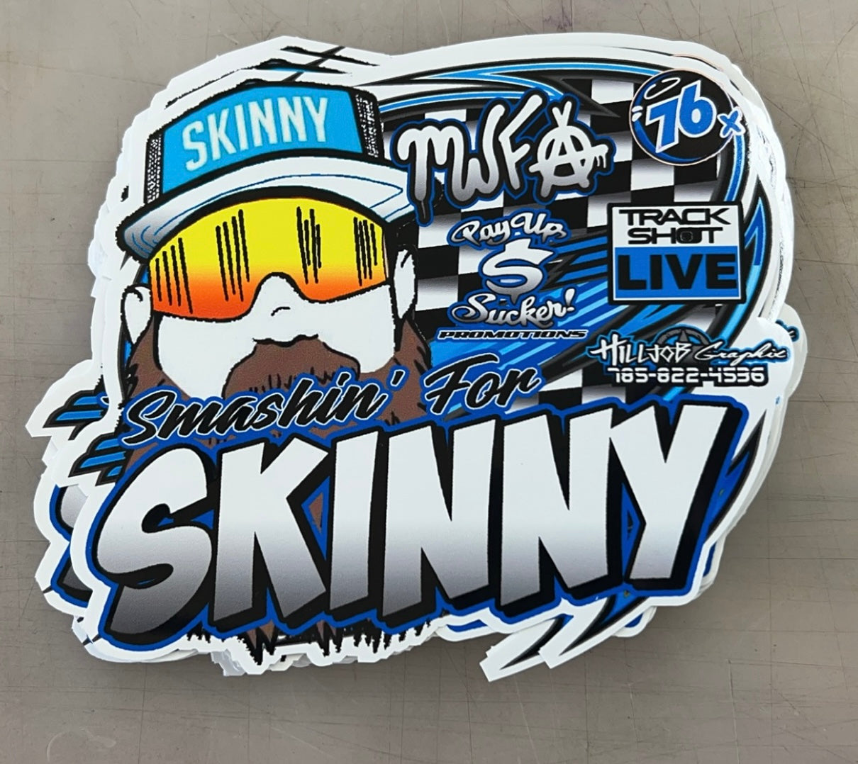 #114 smashing for skinny sticker